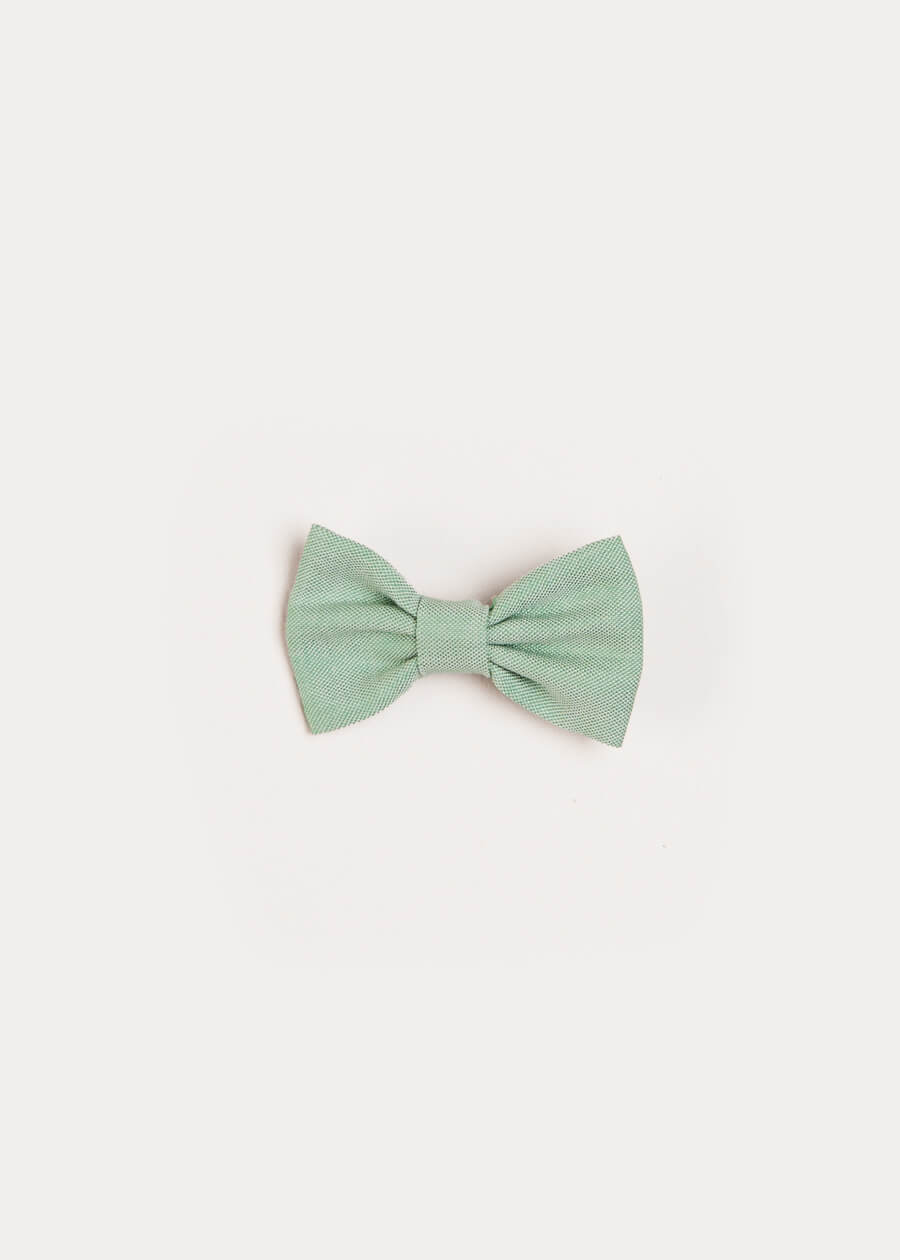 Plain Small Bow Clip in Green Hair Accessories  from Pepa London