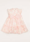 Tulle Floral Sleeveless Party Dress in Pink (4-10yrs) Dresses  from Pepa London