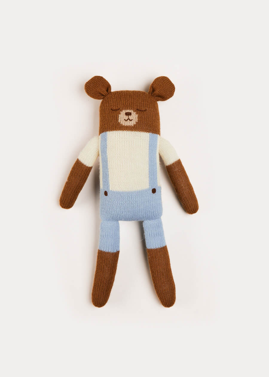 Knitted Bear Toy in Brown Toys  from Pepa London
