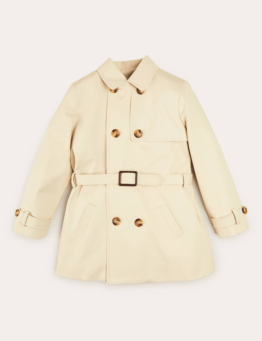 Check Lined Trench Coat In Beige (4-10yrs) COATS  from Pepa London