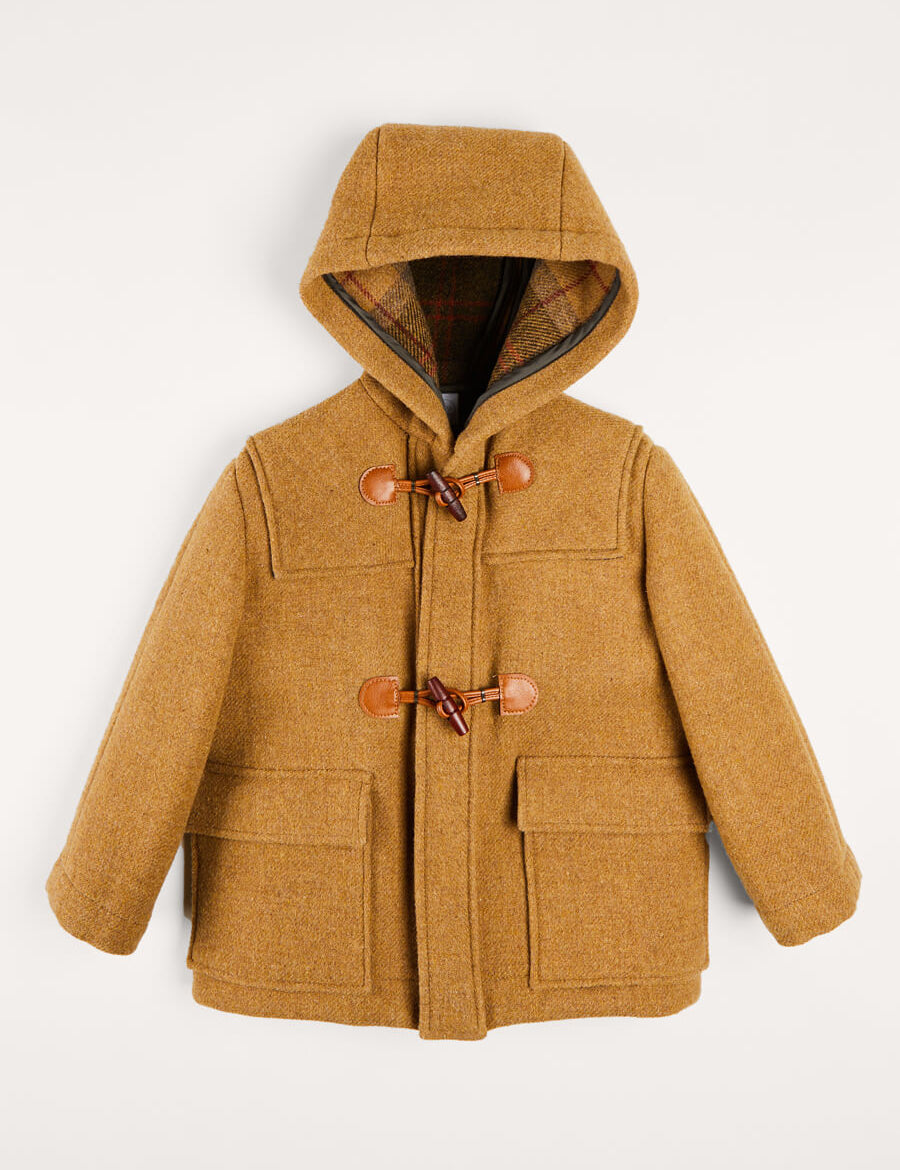 Double Faced Wool Toggle Fastening Coat In Camel (4-10yrs) COATS  from Pepa London