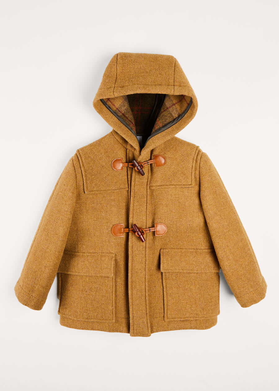 Double Faced Wool Toggle Fastening Coat In Camel (4-10yrs) COATS  from Pepa London