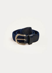 Leather Braided Belt in Navy (XS-S) Belts & Braces  from Pepa London