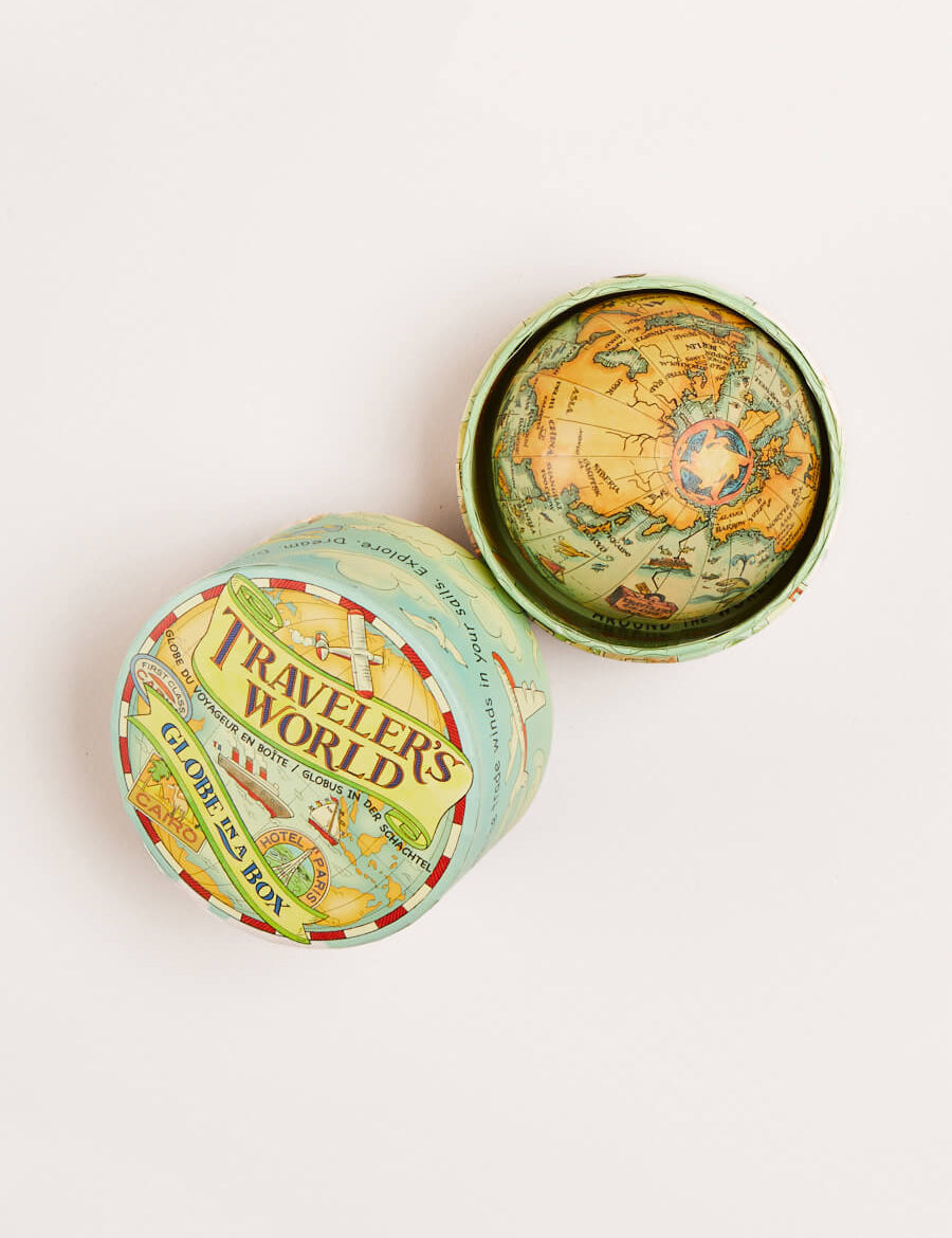 Traveller's World Globe in Box in Blue TOYS from Pepa London