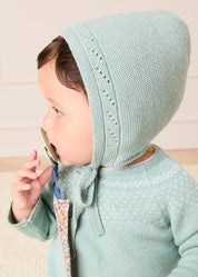 Long Sleeve Knitted Set in Green (1mth-12mths) Knitted Sets from Pepa London