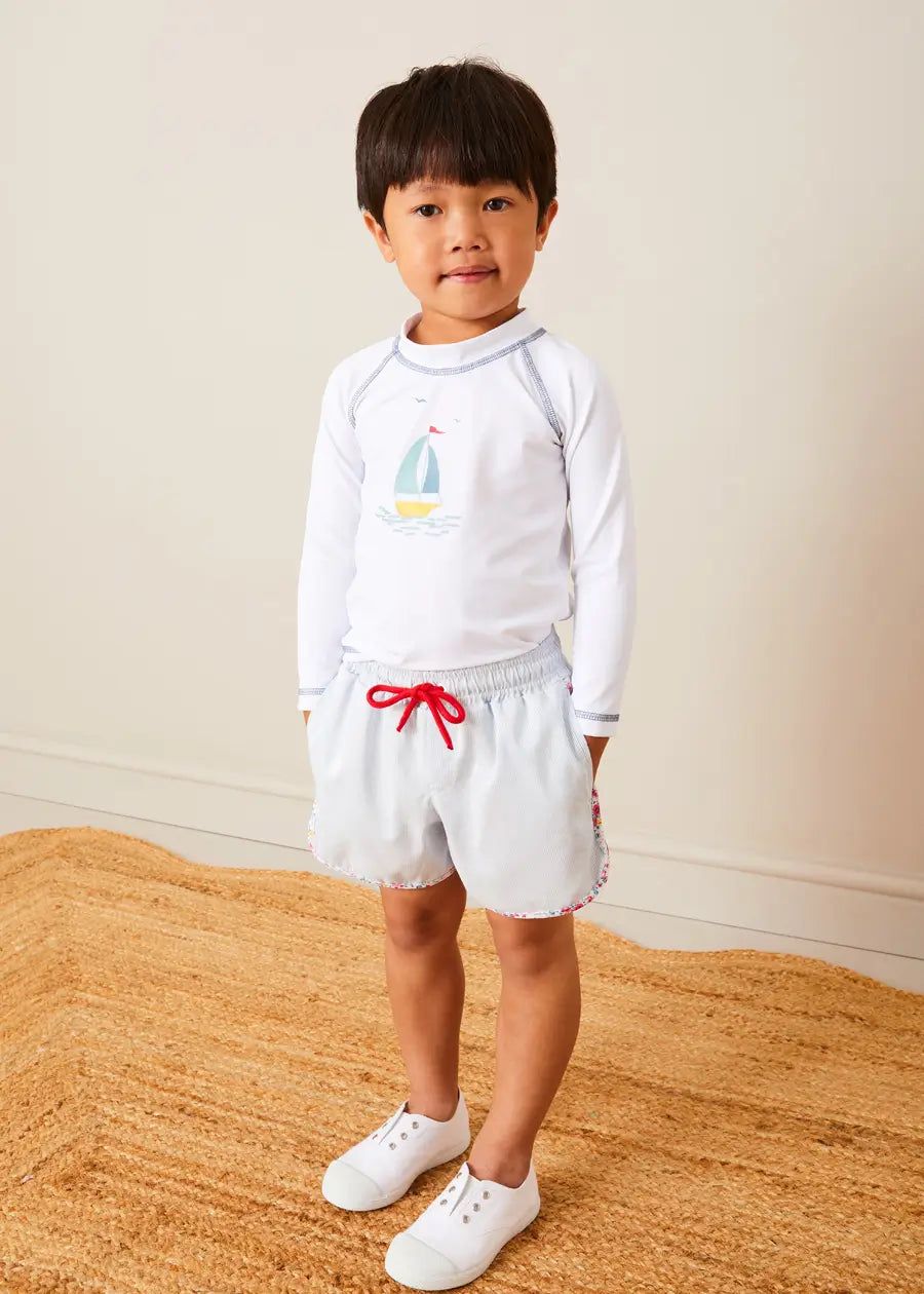 The Boat Motif Rashguard Toddler Boy Look Look from Pepa London