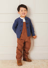 Corduroy Long Dungarees In Brown (18mths-3yrs) DUNGAREES  from Pepa London