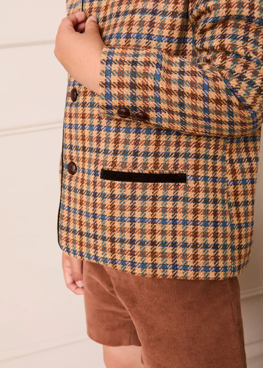 Button Detail Shorts with Braces in Brown (18mths-4yrs) Shorts from Pepa London
