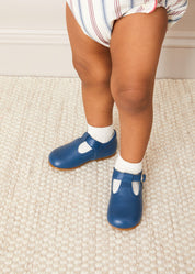 T-Bar Baby Shoes in Blue (20-26EU) Shoes from Pepa London