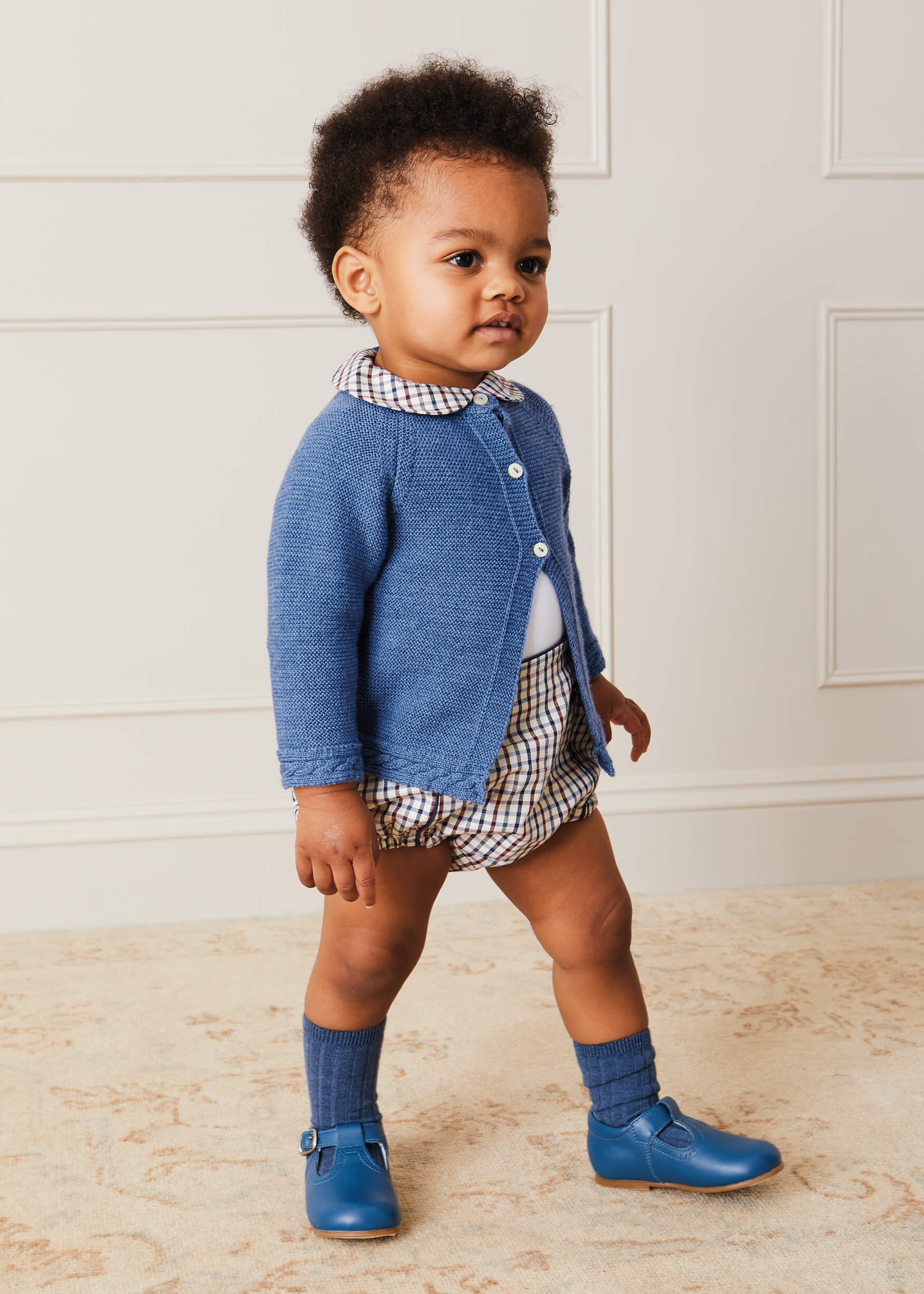 Check Peter Pan Collar Long Sleeve Bodysuit In Beige (1mth-2yrs) TOPS & BODYSUITS  from Pepa London