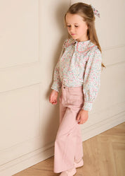 Plain Wide Leg Trousers in Pink (4-10yrs) Trousers from Pepa London