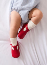 T-Bar Pram Shoes in Red (17-20EU)