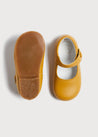 Leather Mary Jane Baby Shoes in Mustard (20-24EU) Shoes  from Pepa London