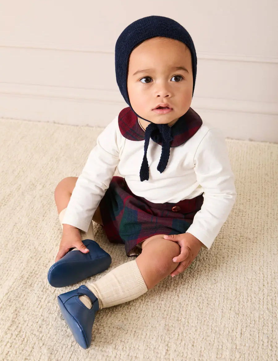 Grovesnor Tartan Button Detail Bloomers in Red (3mths-4yrs) Bloomers from Pepa London