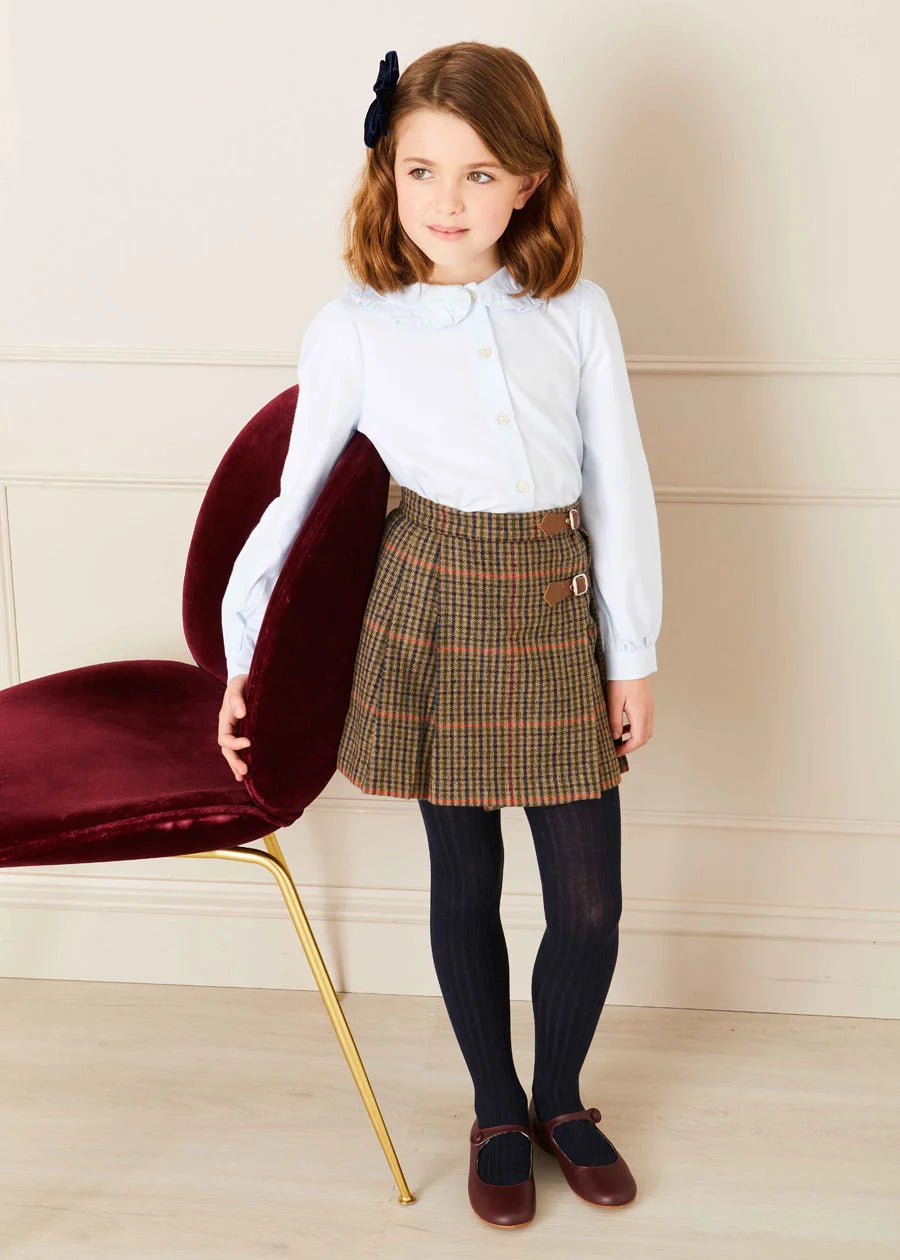 Navy Ribbed Tights (3mths-10yrs) Tights from Pepa London