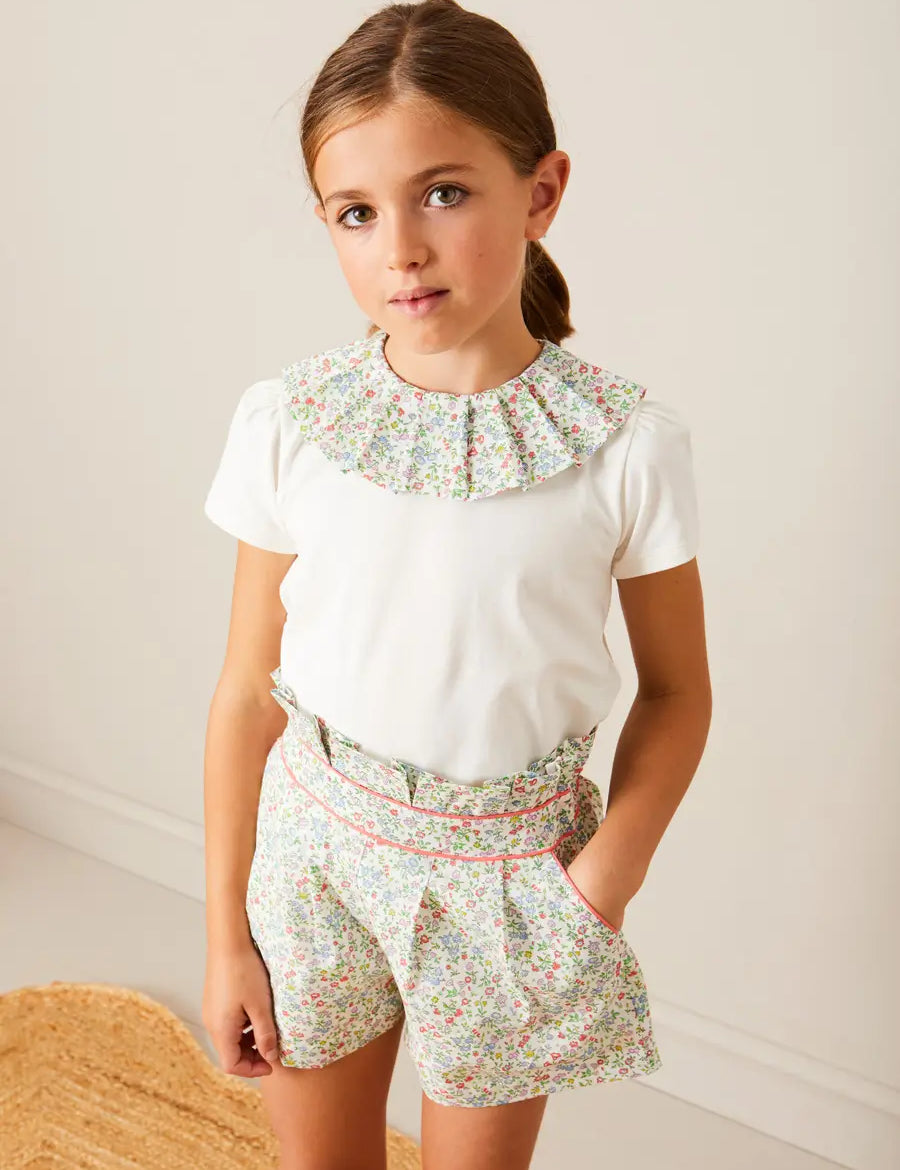 Cordelia Floral Shorts in Pink Made with Liberty Fabric (4-10yrs) SHORTS from Pepa London