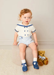Scarpe da bambino con barra a T in blu (20-24EU)
