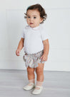 Floral Embroidered Scallop Collar Short Sleeve Bodysuit in Pink (0mths-2yrs) Tops & Bodysuits  from Pepa London