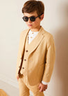 Linen Suit Trousers in Beige (4-10yrs) TROUSERS from Pepa London