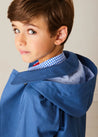 Double Breasted Coat With Detachable Hood in Blue (18mths-10yrs) COATS from Pepa London