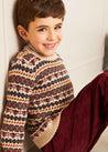 All Over Fair Isle Jumper in Camel (4-10yrs) Knitwear  from Pepa London