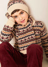 All Over Fair Isle Jumper in Camel (4-10yrs) Knitwear  from Pepa London