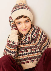 The All-Over Fair Isle Cream Jumper Boy Look Look  from Pepa London