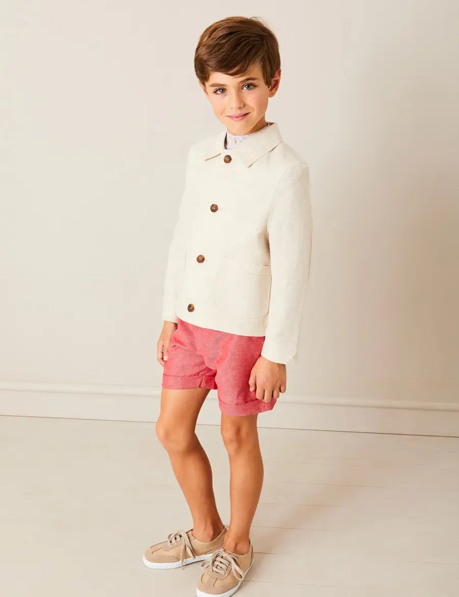 The Beaufort Striped Linen Shirt Boy Look Look from Pepa London