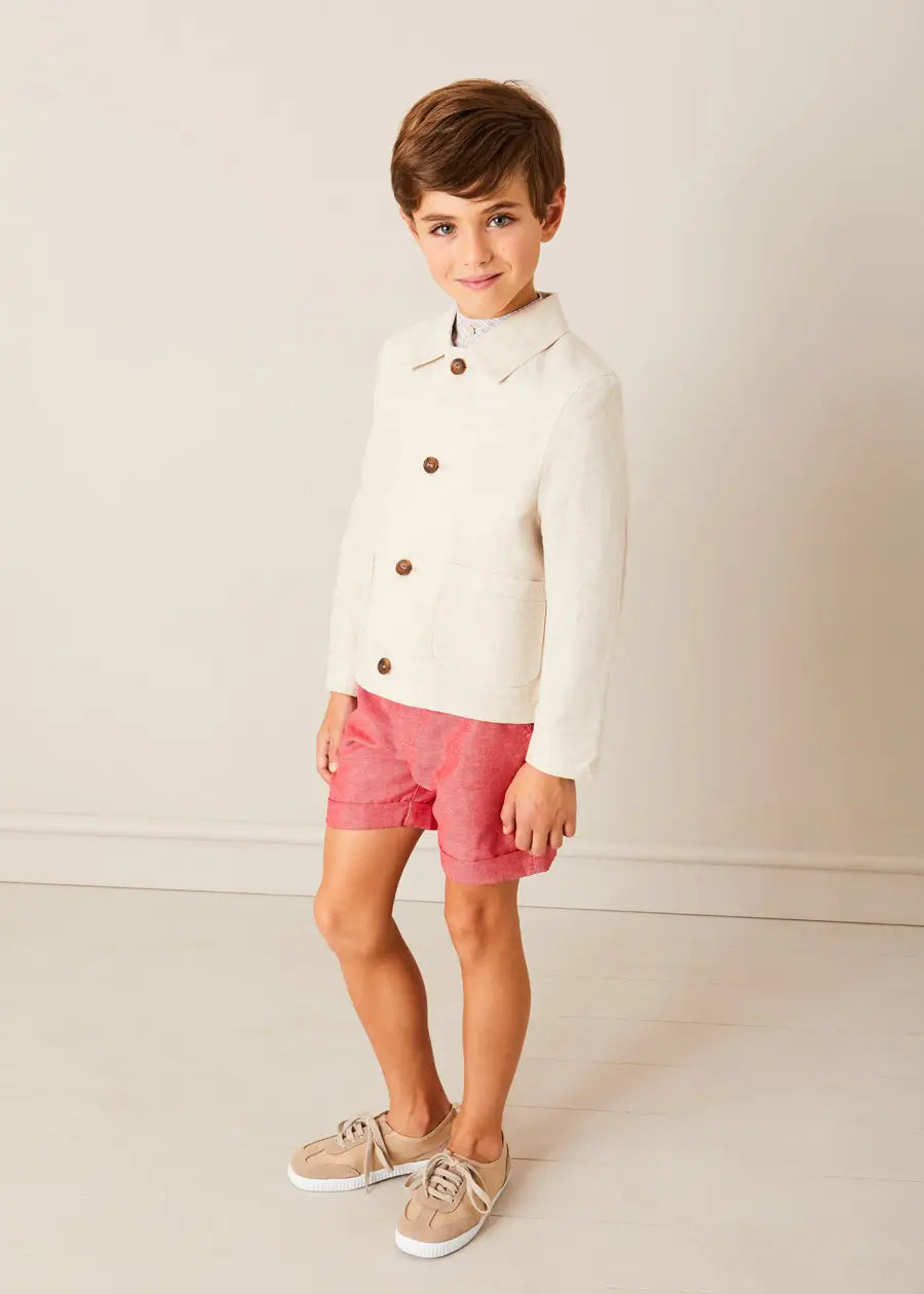 The Beaufort Striped Linen Shirt Boy Look Look from Pepa London
