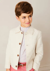 The Beaufort Striped Linen Shirt Boy Look Look from Pepa London