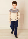 Pocket Detail Chino Trousers in Navy (4-10yrs) Trousers  from Pepa London