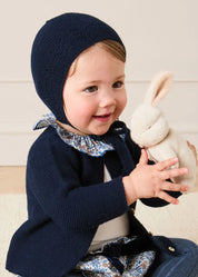 Beatrice Floral Ruffle Collar Long Sleeve Bodysuit in White (1mth-3yrs) Tops & Bodysuits from Pepa London