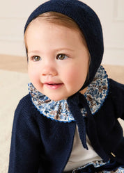 Beatrice Floral Ruffle Collar Long Sleeve Bodysuit in White (1mth-3yrs) Tops & Bodysuits from Pepa London