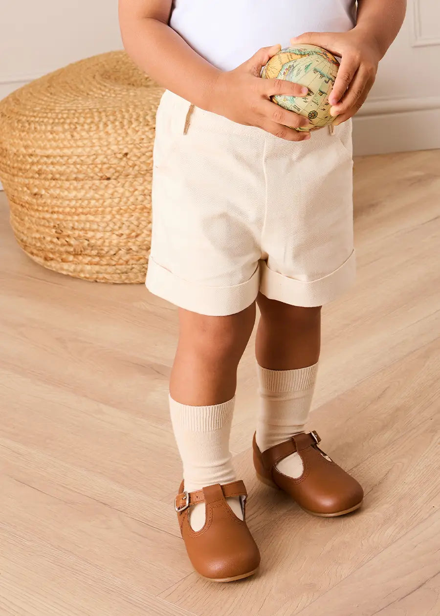 Elasticated Waist Shorts in Cream | Pepa London Elasticated Waist Shorts in Cream | Pepa London