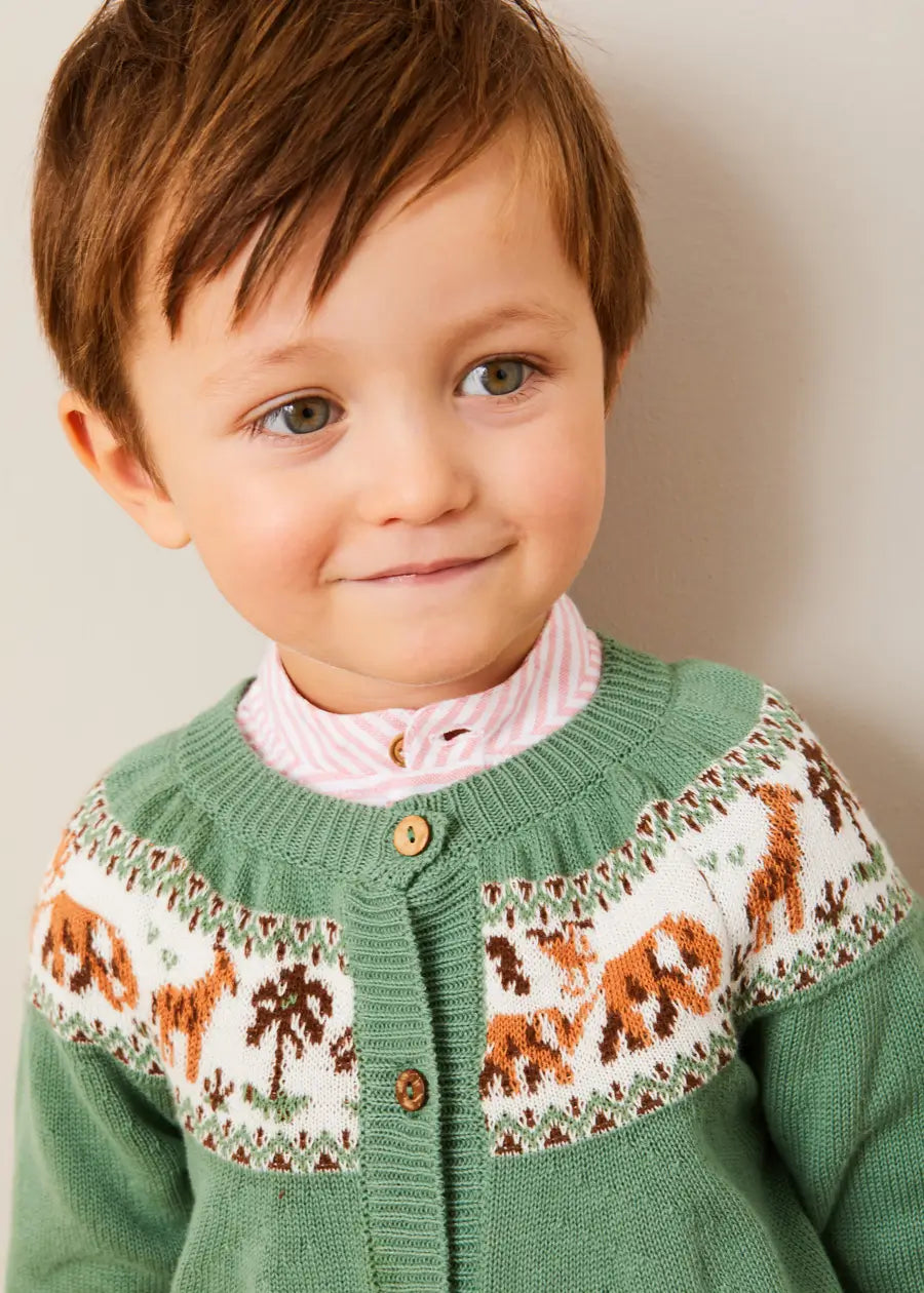 The Safari Cardigan Toddler Boy Look Look from Pepa London