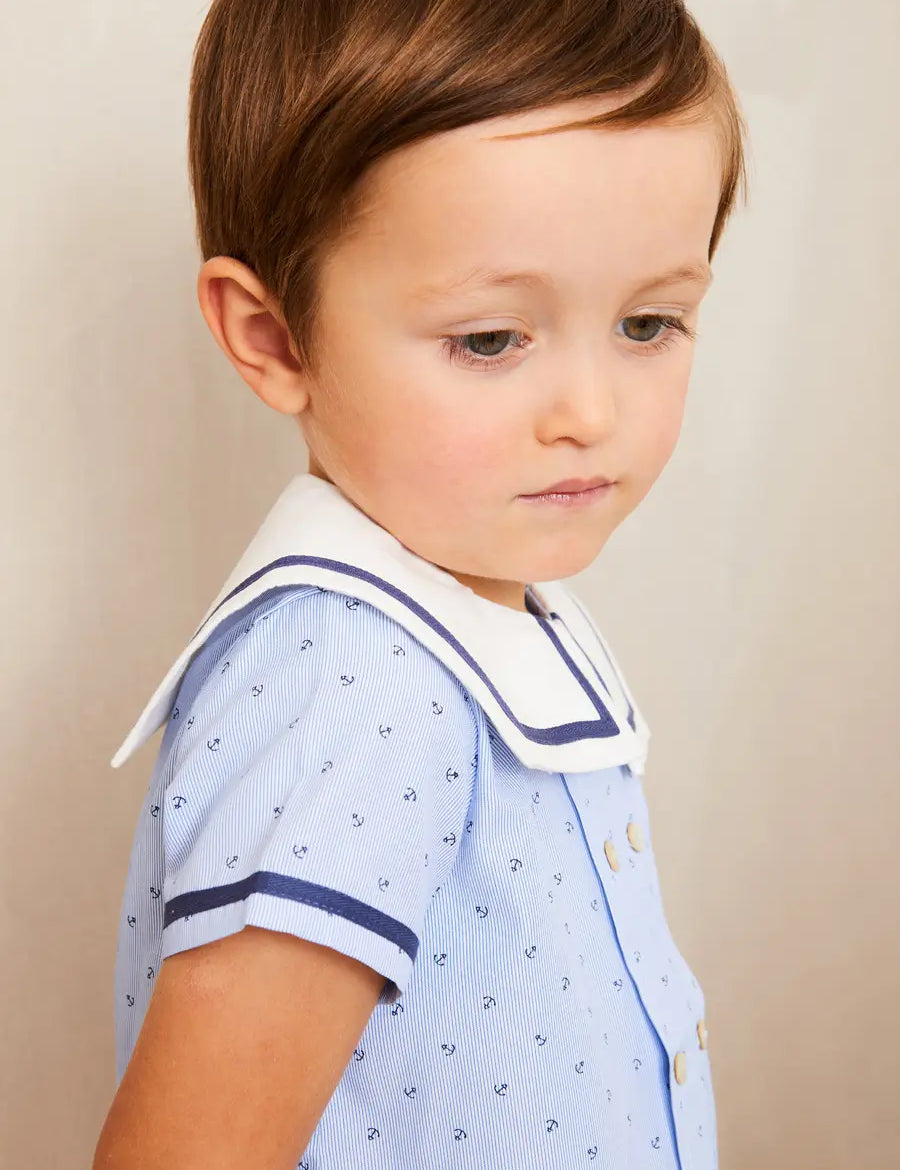 The Lyall Stripe Shirt Toddler Boy Look Look from Pepa London