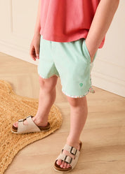 Suede Buckle Detail Sandals in Beige (28-35EU)