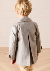 Sloane Check Raincoat with Pockets in Camel (4-10yrs) Coats from Pepa London