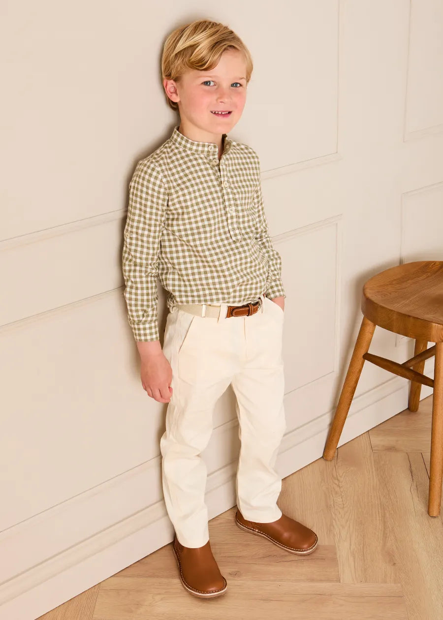 Plain Chino Trousers in Cream (4-10yrs)