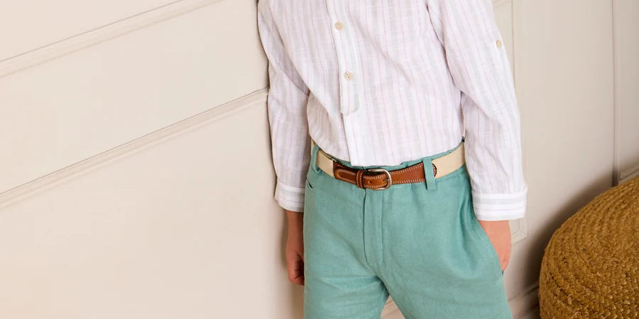 Plain Shorts in Sage Green (4- 10yrs) Shorts from Pepa London