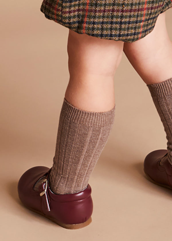 T-Bar Baby Shoes in Burgundy (20-26EU) Shoes  from Pepa London