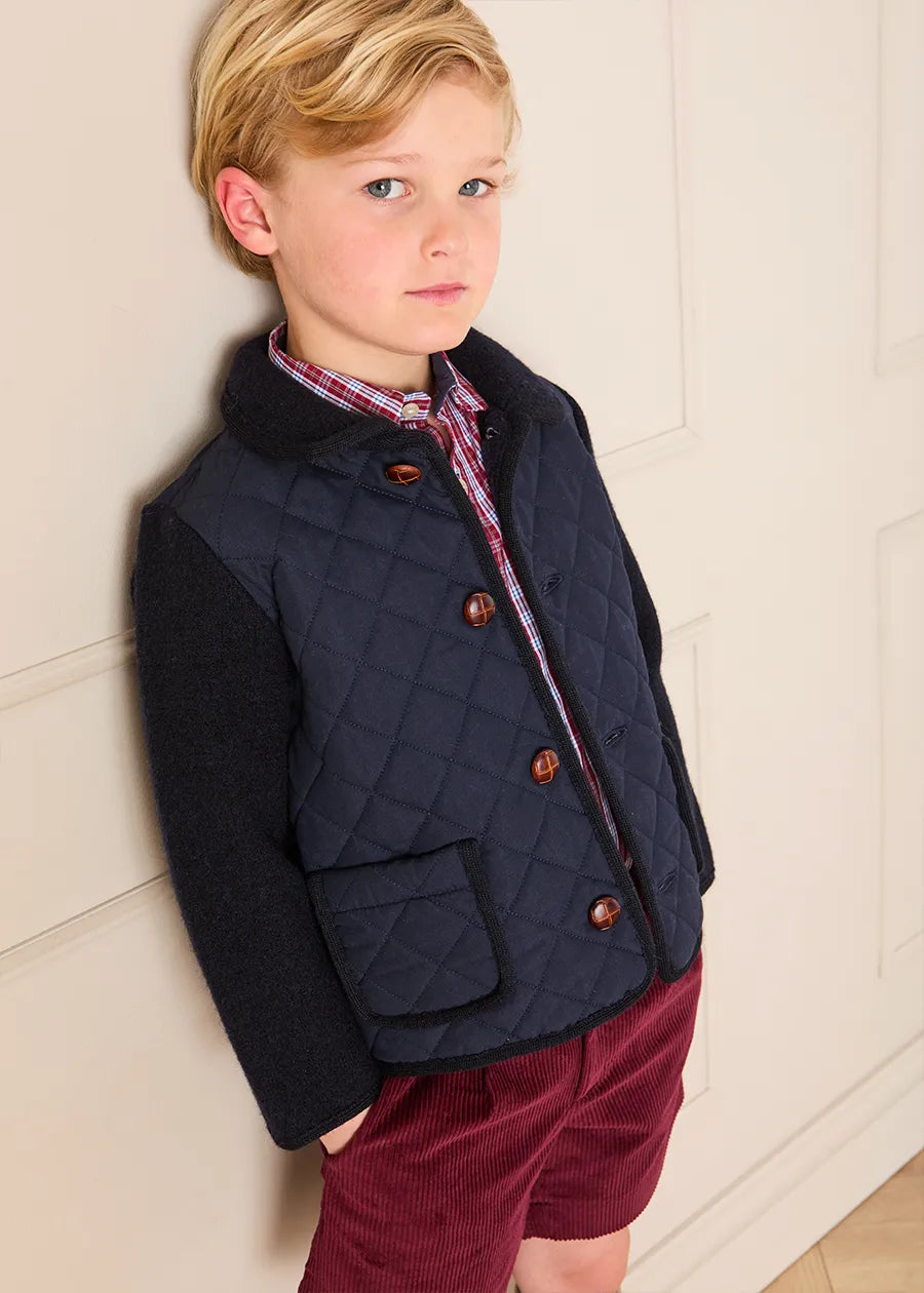 Plain Corduroy Tailored Shorts in Burgundy (4-10yrs) Shorts from Pepa London