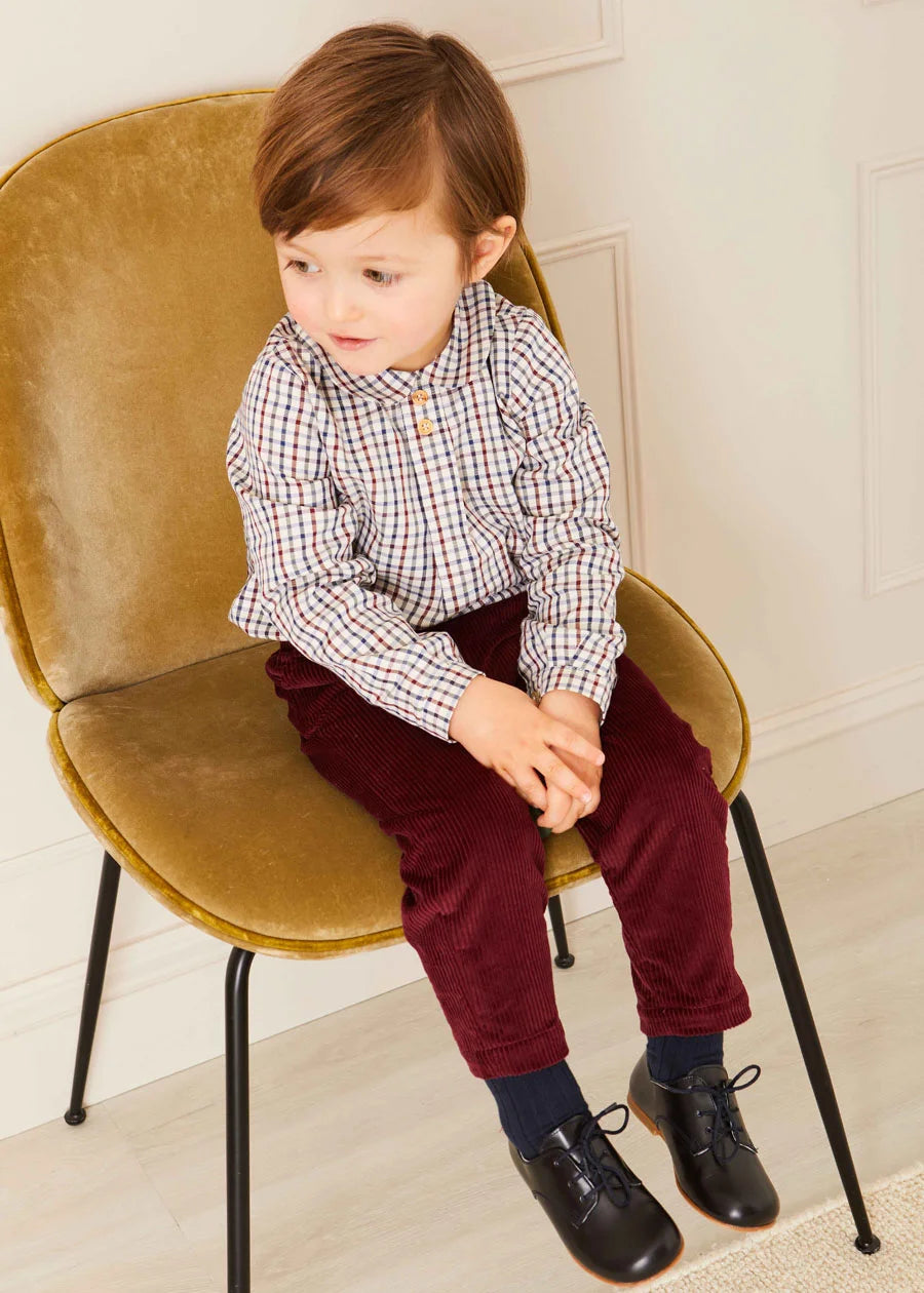 Corduroy Trousers in Burgundy (18mths-5yrs) Trousers from Pepa London