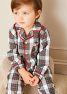 Sussex Tartan Pyjamas in Red (18mths-10yrs) Nightwear  from Pepa London