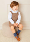 The Chester Check Short Dungarees Baby Boy Look Look  from Pepa London