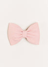 Plain Medium Bow Clip in Pink Hair Accessories  from Pepa London