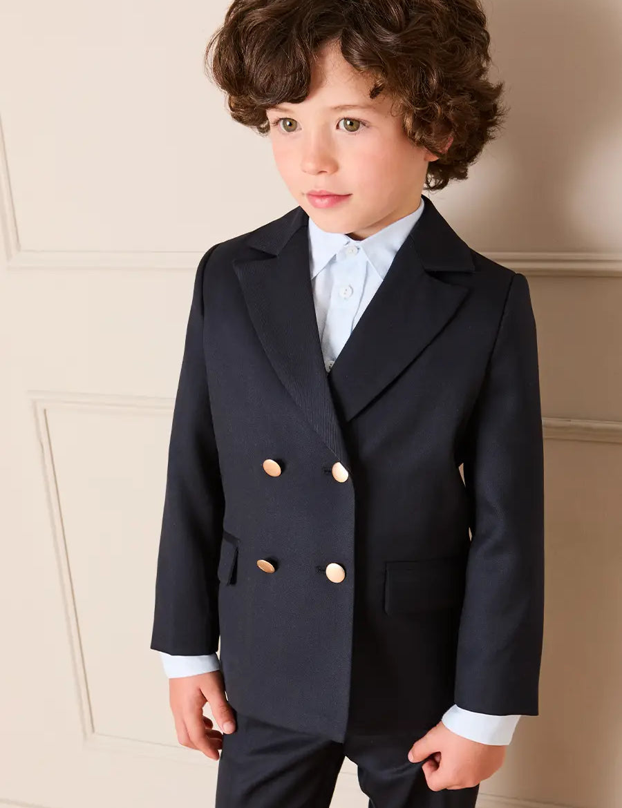 Double Breasted Blazer Jacket in Navy (4-10yrs) Coats from Pepa London