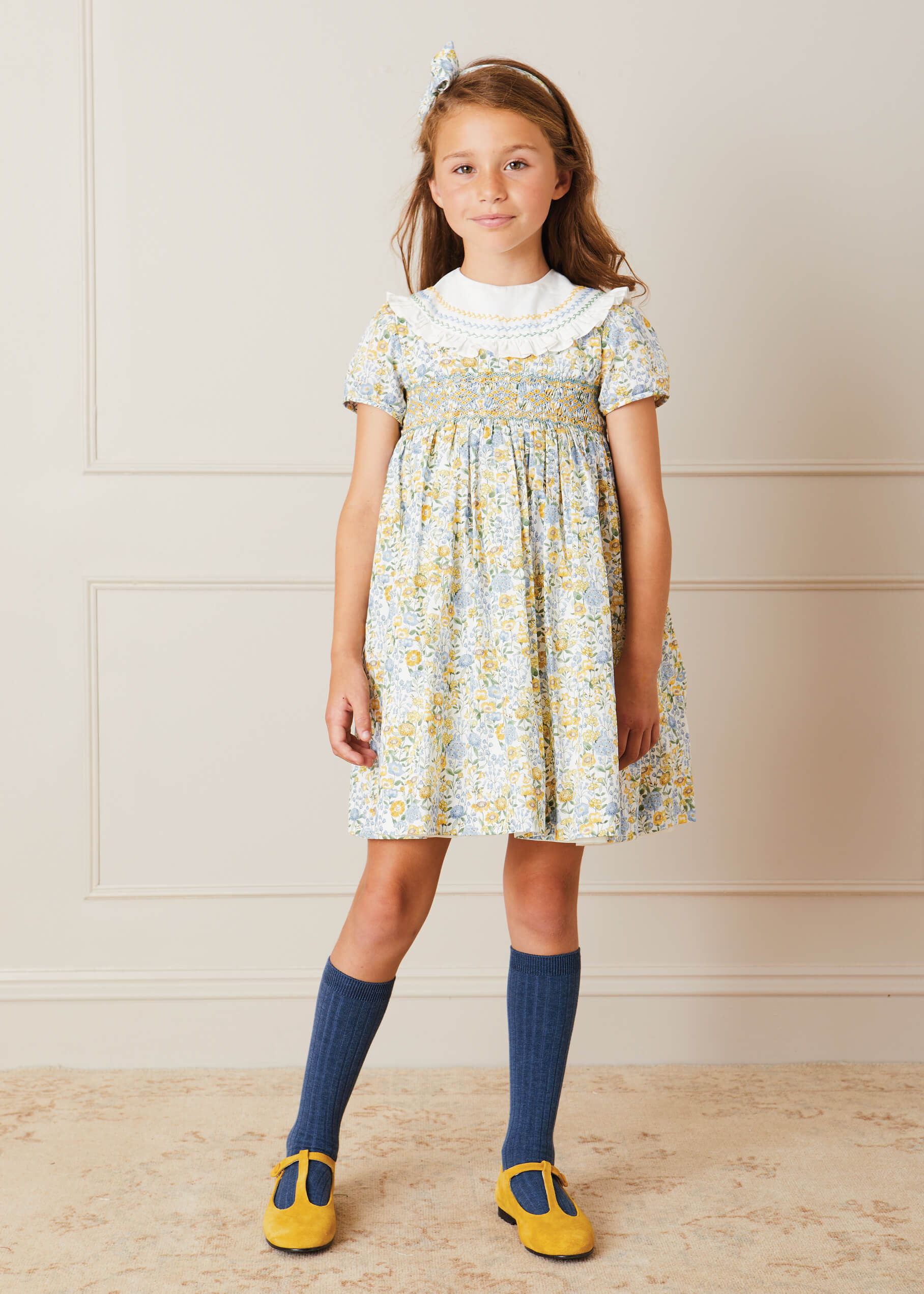 Denim Ribbed Knee-High Socks (3mths-10yrs) Socks from Pepa London