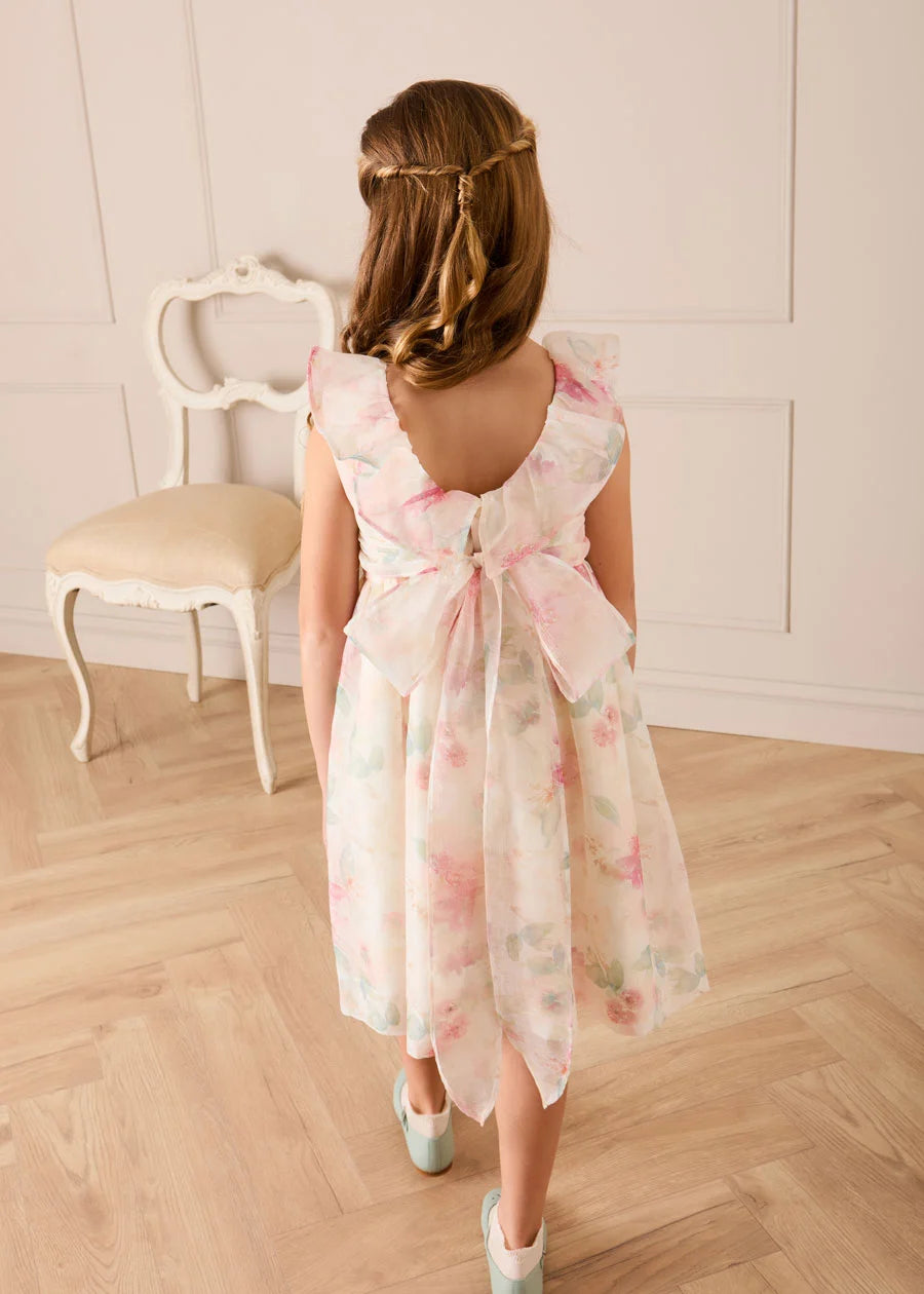 Lillie Floral Sleeveless Dress in Pink (18mths-12yrs) Dresses from Pepa London