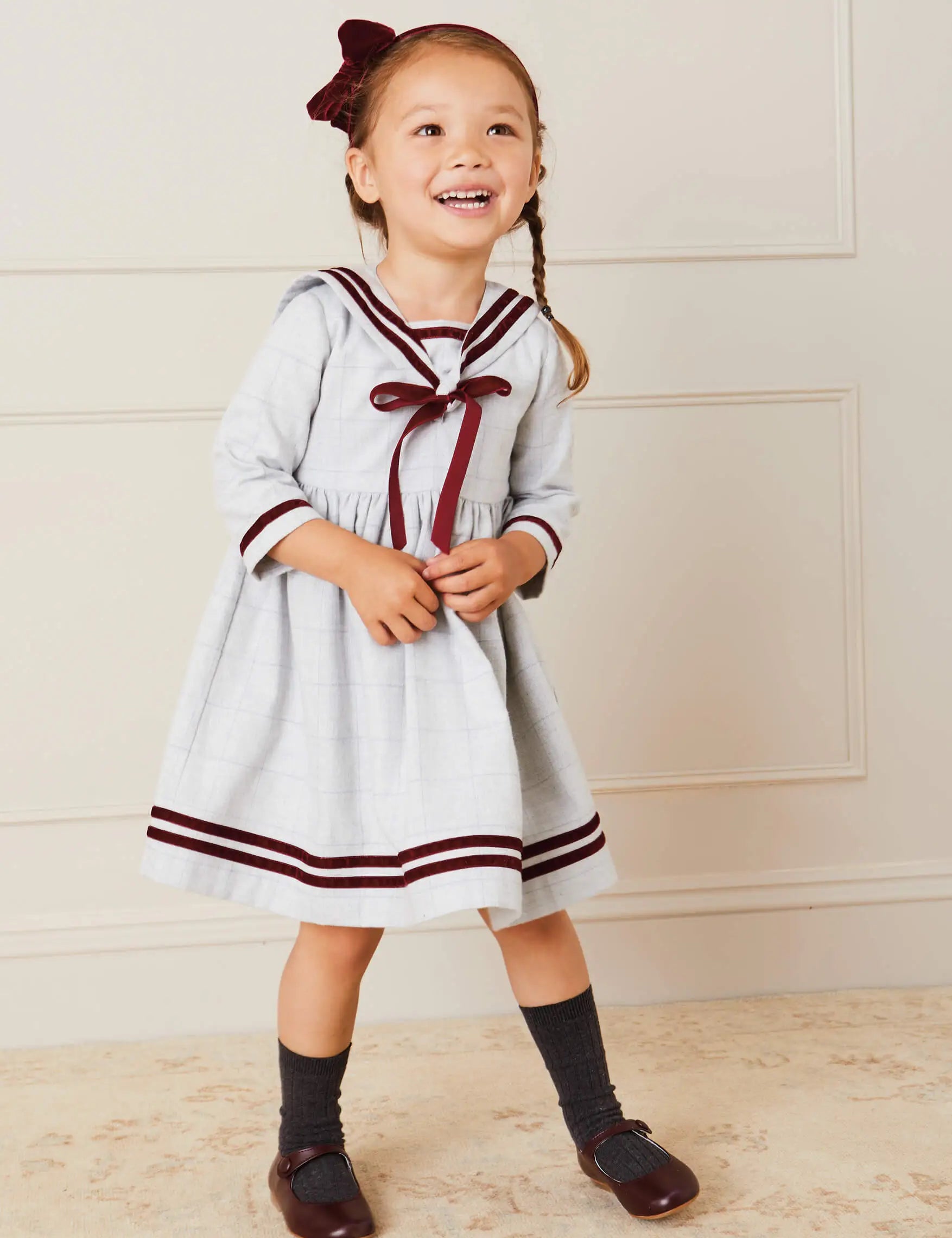 Dark Grey Ribbed Knee-High Socks (0mths-8yrs) Socks from Pepa London